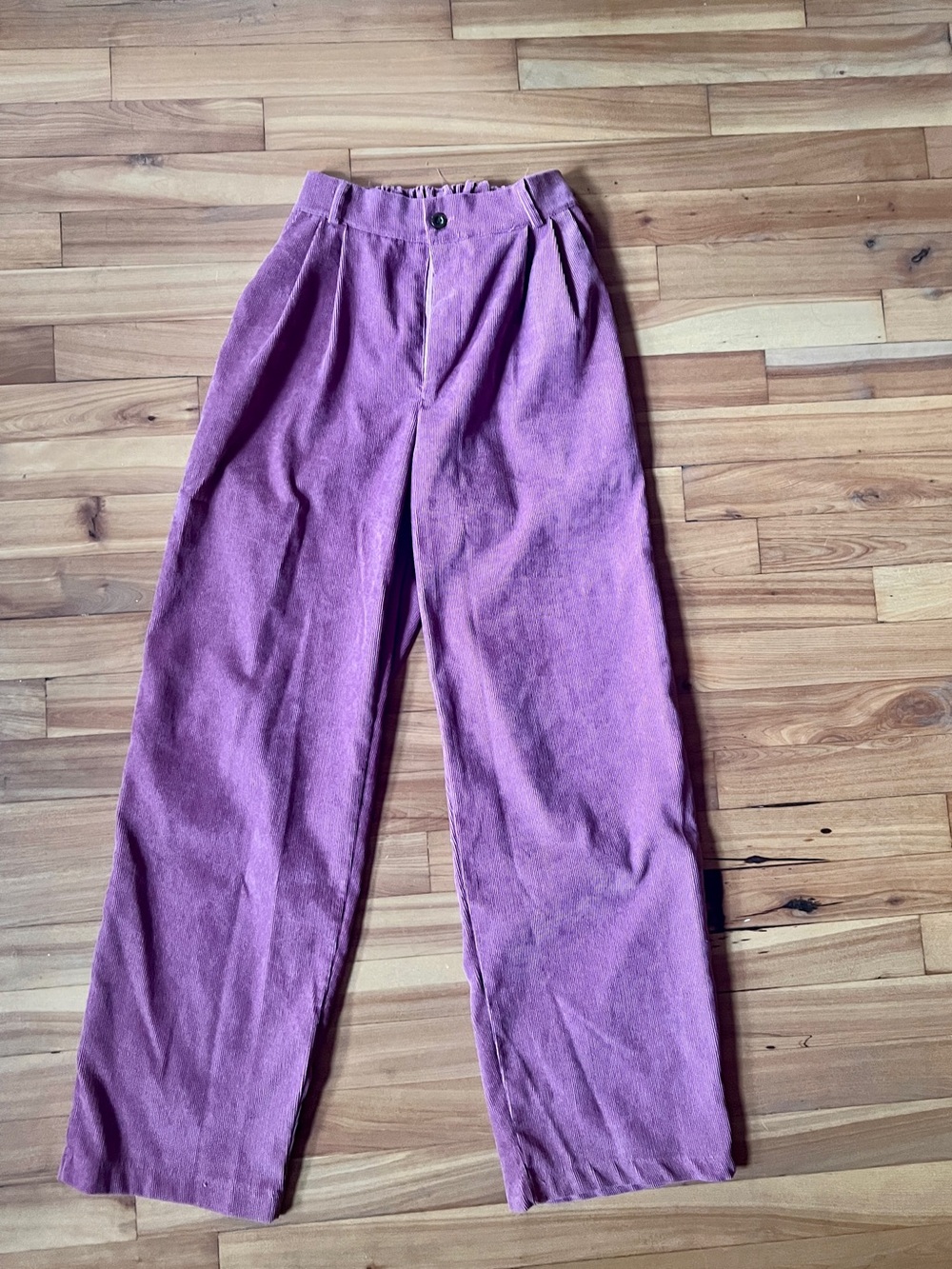 Wide-Leg Women’s Corduroy Pants in Pink